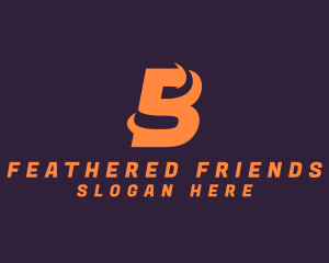 Modern Swoosh Letter B logo design