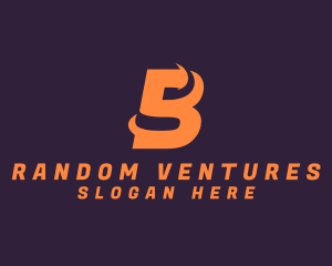 Modern Swoosh Letter B logo design