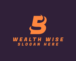 Investor - Modern Swoosh Letter B logo design