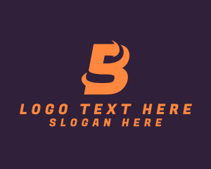 Modern Swoosh Letter B Logo