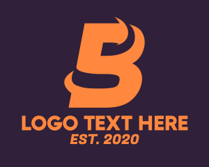 Letter B - Modern Letter B Swoosh logo design