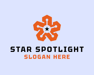 Startup Star Polygon logo design