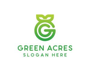 Green Leaf G logo design