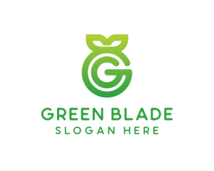 Green Leaf G logo design