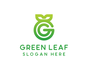 Green Leaf G logo design