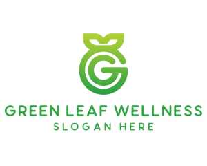 Green Leaf G logo design