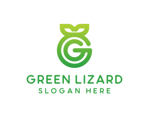 Green Leaf G logo design