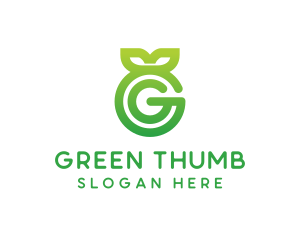 Green Leaf G logo design