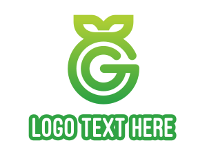 Juicery - Green Leaf G logo design