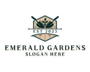 Trowel Seedling Gardening logo design