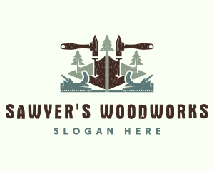 Woodworking Handyman Tools logo design