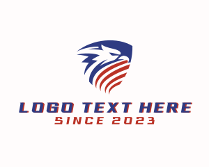 American - Tough Eagle Shield logo design