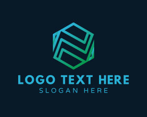 Agency - Hexagon Tech Letter N logo design