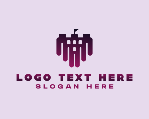 Purple Dark Castle  logo design