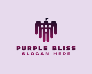 Purple Dark Castle  logo design