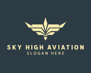 Bird Wings Aviation logo design