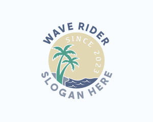 Surfer - Tropical Beach Island logo design