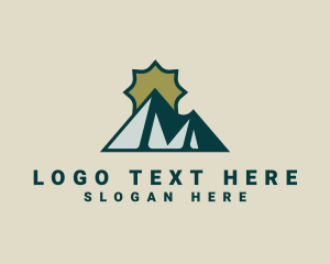 Pilgrim - Sunrise Mountain Adventure logo design