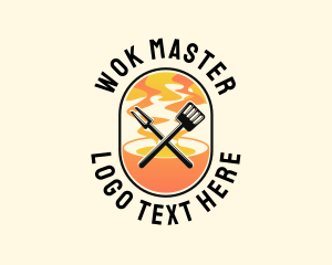 Wok - Culinary Grill Wok logo design