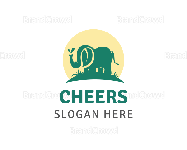 Green Elephant Leaf Logo
