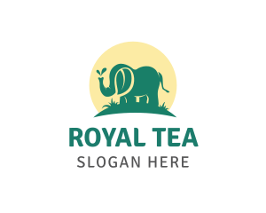 Green Elephant Leaf logo design