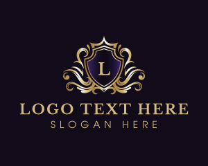 Floral - Luxury Monarchy Shield logo design