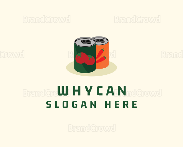 Vegetable Can Food Logo