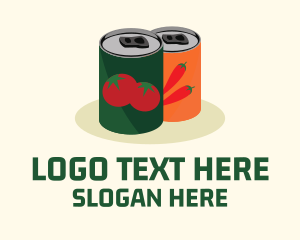 Vegetable Can Food Logo