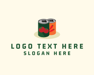 Can Opener - Vegetable Can Food logo design