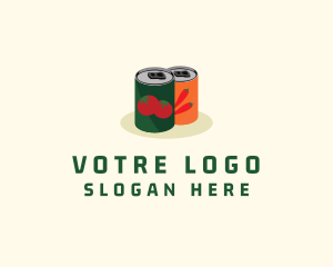 Vegetable Can Food Logo