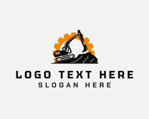 Cogwheel - Mountain Cog Excavator logo design