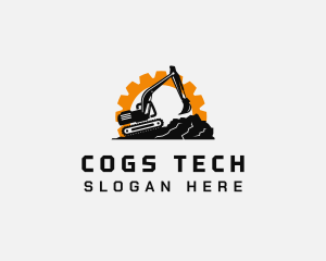 Mountain Cog Excavator  logo design