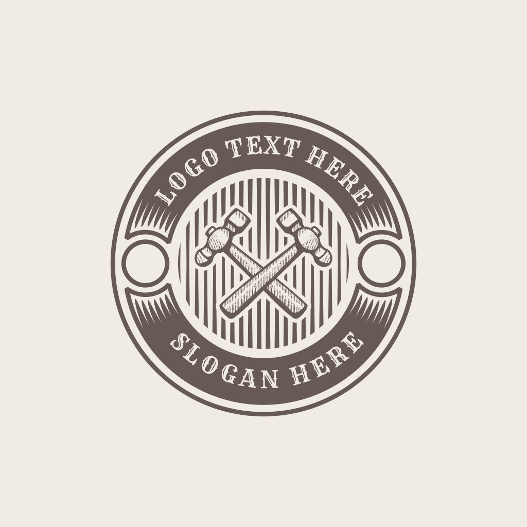 Hipster Construction Hammer Logo | BrandCrowd Logo Maker | BrandCrowd ...