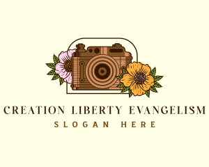 Floral Camera Studio logo design