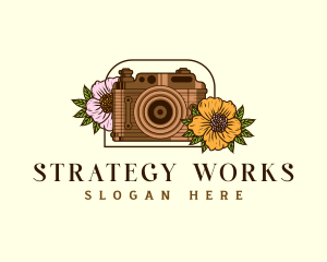 Floral Camera Studio logo design