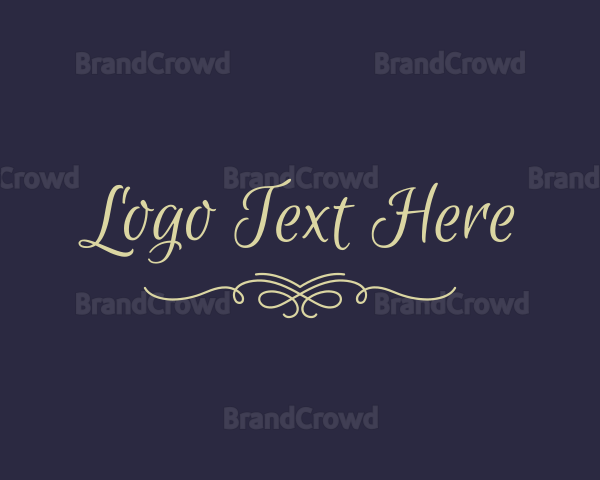 Calligraphy Script Wordmark Logo