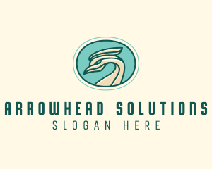 Crested Bird Swan  logo design