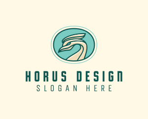 Crested Bird Swan  logo design