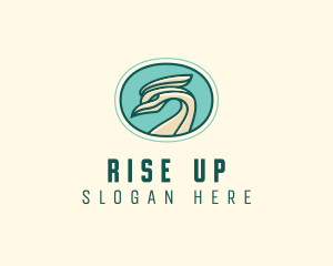 Crested Bird Swan  logo design