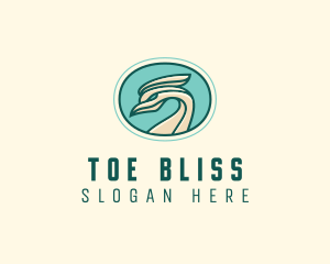 Crested Bird Swan  logo design