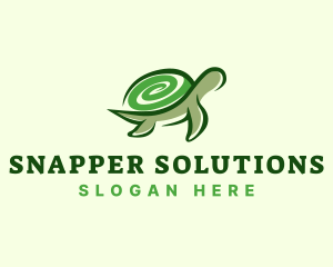 Snapper - Swirly Turtle Shell logo design