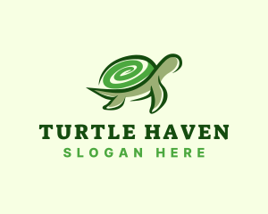 Turtle - Swirly Turtle Shell logo design