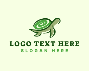 Turtle - Swirly Turtle Shell logo design