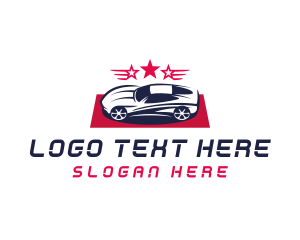Car Care - Sports Car Star Vehicle logo design