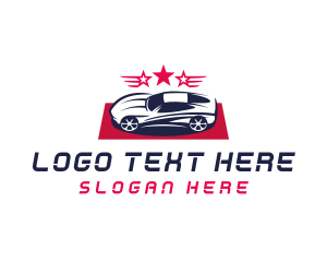 Sports Car Star Vehicle Logo