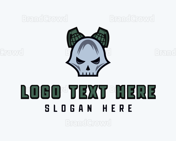 Combat Skull Grenade Logo