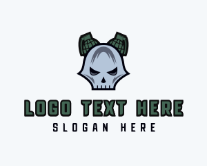 Combat Skull Grenade logo design