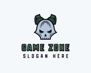 Combat Skull Grenade logo design