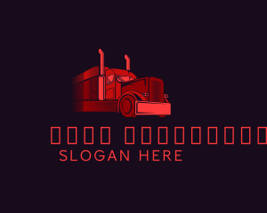 Online Shopping - Highway Courier Truck logo design