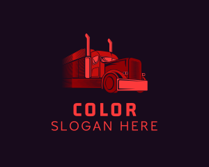 Highway Courier Truck logo design